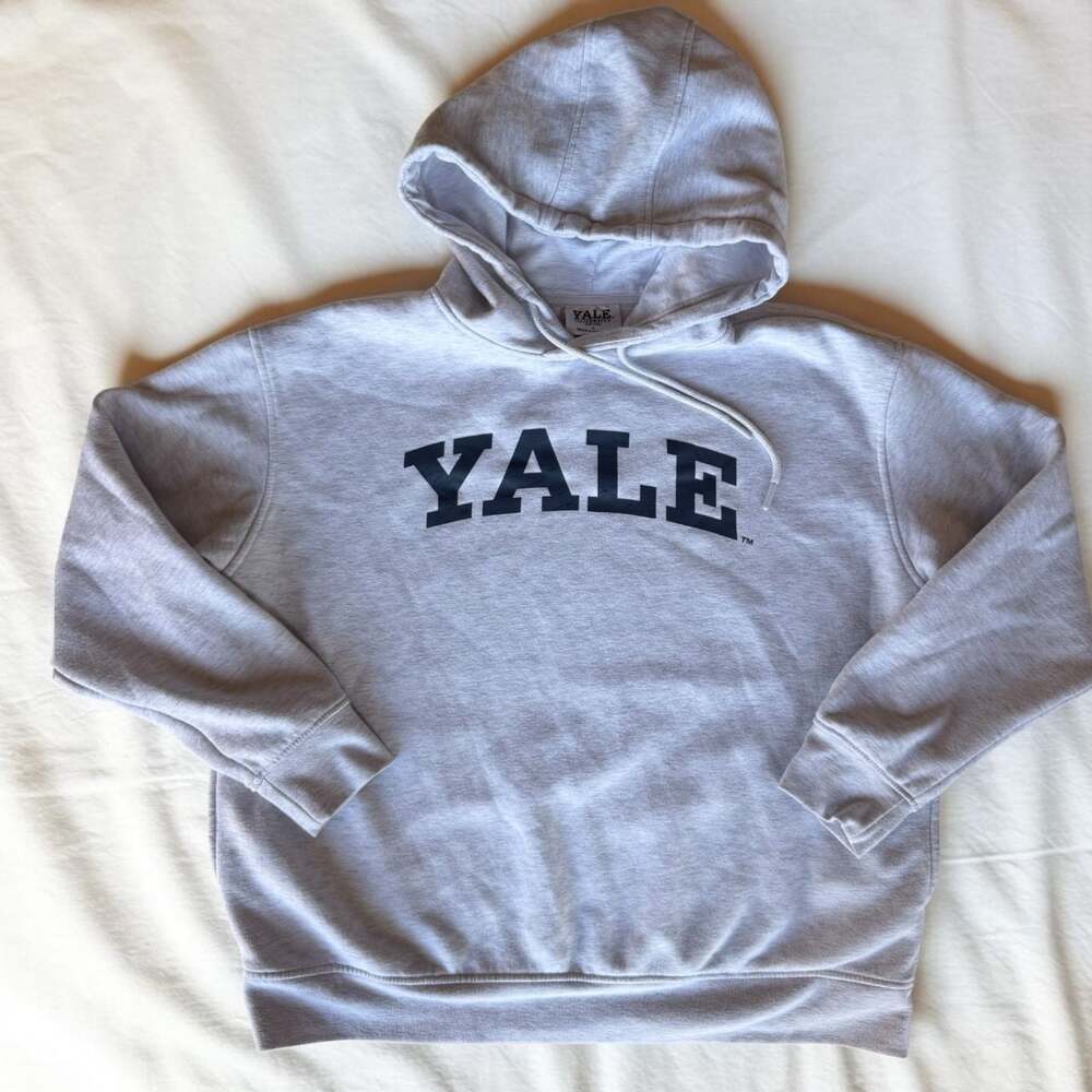 Yale University Grey Pullover Hoodie Size L